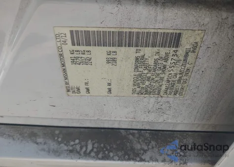 2012 Nissan Altima 2.5 S from USA, damaged, VIN 1N4AL2AP1CN555734